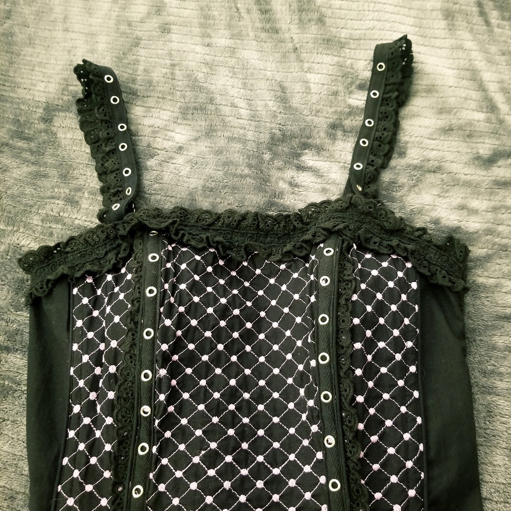 Vintage Tripp nyc black w/ polka dots corset - Picture 2 of 8